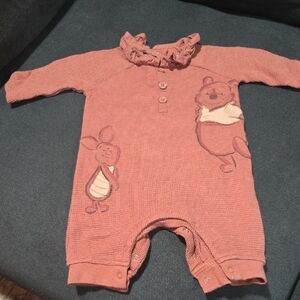 Disney Baby Ruffled Pink Footie